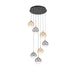 Eurofase 48928 Iissa 7-lt 21" LED Multi Drop Chandelier - Mixed Glass