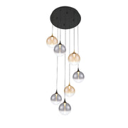 Eurofase 48930 Iissa 7-lt 21" LED Multi Drop Chandelier - Mixed Glass