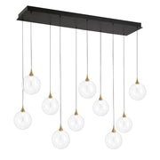 Eurofase 48932 Iissa 10-lt 47" LED Multi Drop Chandelier - Clear Glass