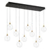 Eurofase 48932 Iissa 10-lt 47" LED Multi Drop Chandelier - Clear Glass