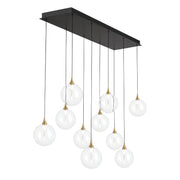 Eurofase 48932 Iissa 10-lt 47" LED Multi Drop Chandelier - Clear Glass