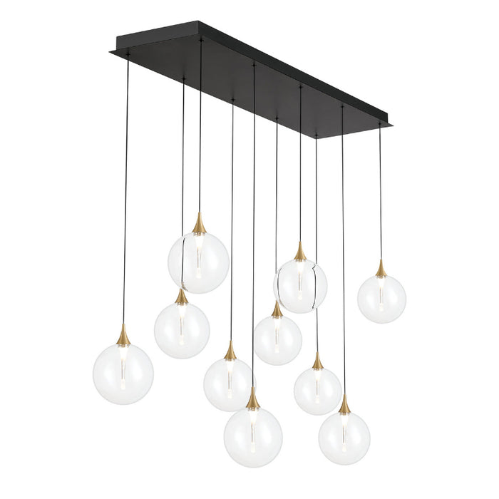 Eurofase 48932 Iissa 10-lt 47" LED Multi Drop Chandelier - Clear Glass