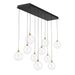 Eurofase 48932 Iissa 10-lt 47" LED Multi Drop Chandelier - Clear Glass