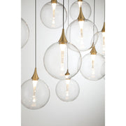Eurofase 48932 Iissa 10-lt 47" LED Multi Drop Chandelier - Clear Glass
