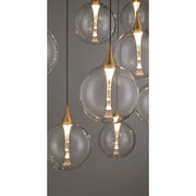 Eurofase 48932 Iissa 10-lt 47" LED Multi Drop Chandelier - Clear Glass