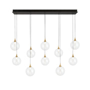 Eurofase 48932 Iissa 10-lt 47" LED Multi Drop Chandelier - Clear Glass