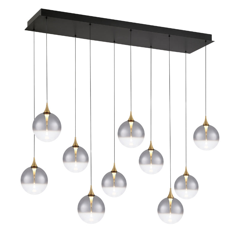 Eurofase 48932 Iissa 10-lt 47" LED Multi Drop Chandelier - Smoke Glass