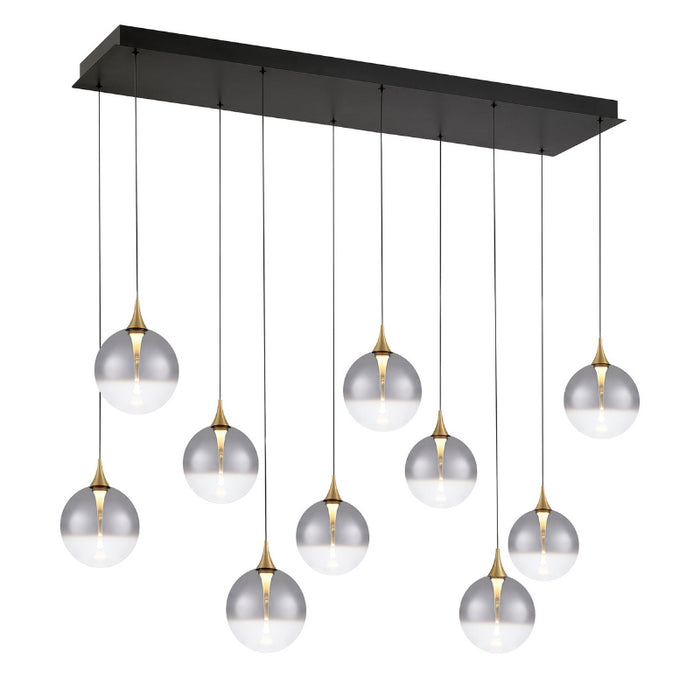 Eurofase 48932 Iissa 10-lt 47" LED Multi Drop Chandelier - Smoke Glass