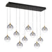 Eurofase 48932 Iissa 10-lt 47" LED Multi Drop Chandelier - Smoke Glass