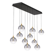 Eurofase 48932 Iissa 10-lt 47" LED Multi Drop Chandelier - Smoke Glass