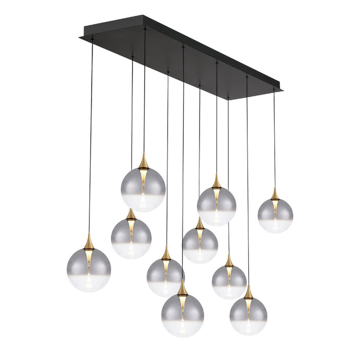 Eurofase 48932 Iissa 10-lt 47" LED Multi Drop Chandelier - Smoke Glass