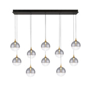 Eurofase 48932 Iissa 10-lt 47" LED Multi Drop Chandelier - Smoke Glass