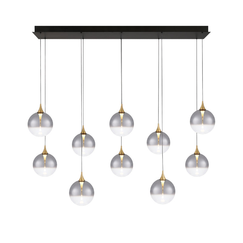 Eurofase 48932 Iissa 10-lt 47" LED Multi Drop Chandelier - Smoke Glass
