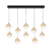 Eurofase 48932 Iissa 10-lt 47" LED Multi Drop Chandelier - Amber Glass