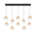 Eurofase 48932 Iissa 10-lt 47" LED Multi Drop Chandelier - Amber Glass