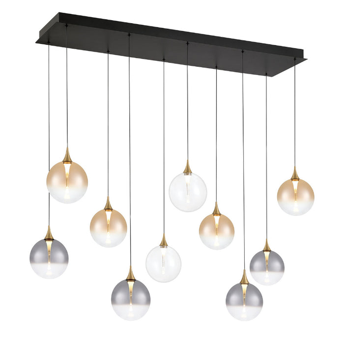 Eurofase 48932 Iissa 10-lt 47" LED Multi Drop Chandelierr - Mixed Glass