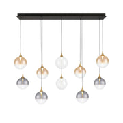 Eurofase 48932 Iissa 10-lt 47" LED Multi Drop Chandelier - Mixed Glass