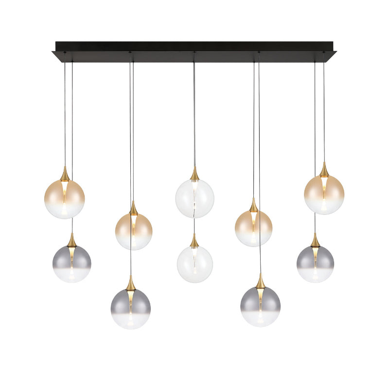 Eurofase 48932 Iissa 10-lt 47" LED Multi Drop Chandelier - Mixed Glass