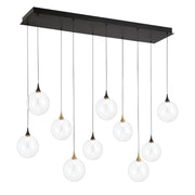 Eurofase 48934 Iissa 10-lt 47" LED Multi Drop Chandelier - Clear Glass