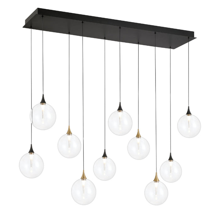 Eurofase 48934 Iissa 10-lt 47" LED Multi Drop Chandelier - Clear Glass