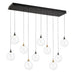 Eurofase 48934 Iissa 10-lt 47" LED Multi Drop Chandelier - Clear Glass