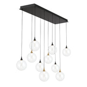 Eurofase 48934 Iissa 10-lt 47" LED Multi Drop Chandelier - Clear Glass