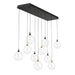 Eurofase 48934 Iissa 10-lt 47" LED Multi Drop Chandelier - Clear Glass