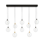 Eurofase 48934 Iissa 10-lt 47" LED Multi Drop Chandelier - Clear Glass