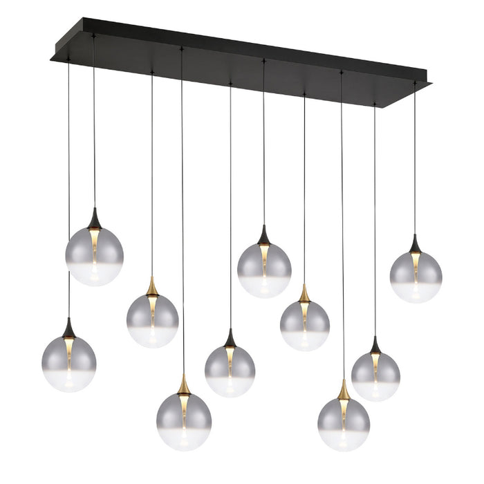 Eurofase 48934 Iissa 10-lt 47" LED Multi Drop Chandelier - Smoke Glass