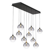 Eurofase 48934 Iissa 10-lt 47" LED Multi Drop Chandelier - Smoke Glass