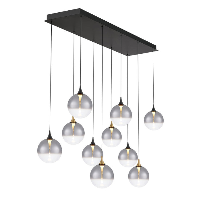 Eurofase 48934 Iissa 10-lt 47" LED Multi Drop Chandelier - Smoke Glass