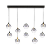 Eurofase 48934 Iissa 10-lt 47" LED Multi Drop Chandelier - Smoke Glass