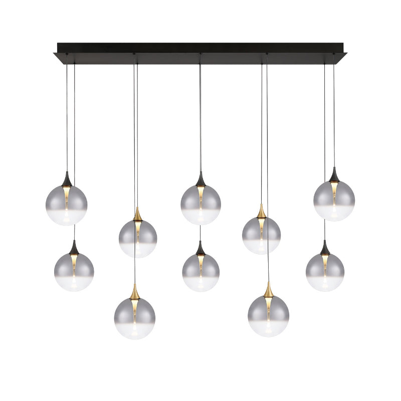 Eurofase 48934 Iissa 10-lt 47" LED Multi Drop Chandelier - Smoke Glass
