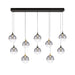 Eurofase 48934 Iissa 10-lt 47" LED Multi Drop Chandelier - Smoke Glass