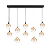 Eurofase 48934 Iissa 10-lt 47" LED Multi Drop Chandelier - Amber Glass
