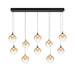Eurofase 48934 Iissa 10-lt 47" LED Multi Drop Chandelier - Amber Glass