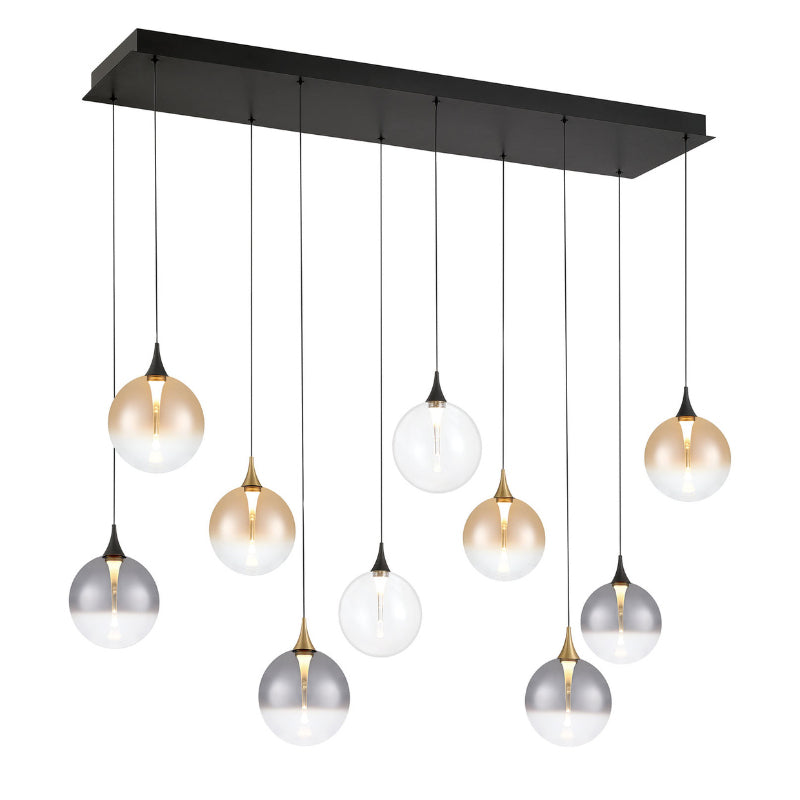 Eurofase 48934 Iissa 10-lt 47" LED Multi Drop Chandelier - Mixed Glass