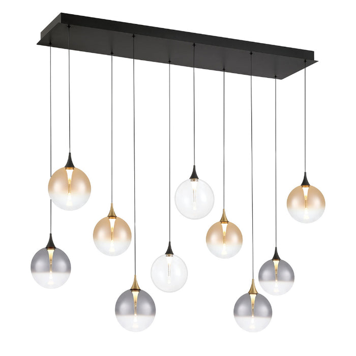 Eurofase 48934 Iissa 10-lt 47" LED Multi Drop Chandelier - Mixed Glass