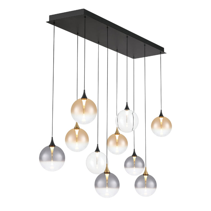 Eurofase 48934 Iissa 10-lt 47" LED Multi Drop Chandelier - Mixed Glass