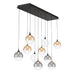 Eurofase 48934 Iissa 10-lt 47" LED Multi Drop Chandelier - Mixed Glass