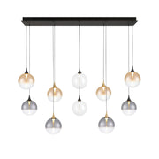 Eurofase 48934 Iissa 10-lt 47" LED Multi Drop Chandelier - Mixed Glass