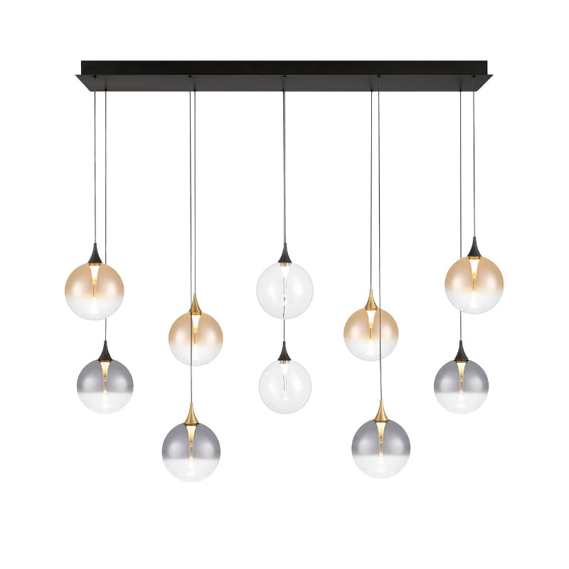 Eurofase 48934 Iissa 10-lt 47" LED Multi Drop Chandelier - Mixed Glass