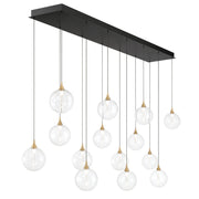 Eurofase 48938 Iissa 14-lt 72" LED Multi Drop Chandelier -  Clear Glass