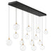 Eurofase 48938 Iissa 14-lt 72" LED Multi Drop Chandelier -  Clear Glass