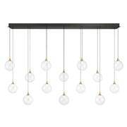 Eurofase 48938 Iissa 14-lt 72" LED Multi Drop Chandelier - Clear Glass