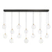 Eurofase 48938 Iissa 14-lt 72" LED Multi Drop Chandelier - Clear Glass