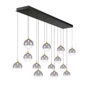 Eurofase 48938 Iissa 14-lt 72" LED Multi Drop Chandelier - Smoke Glass