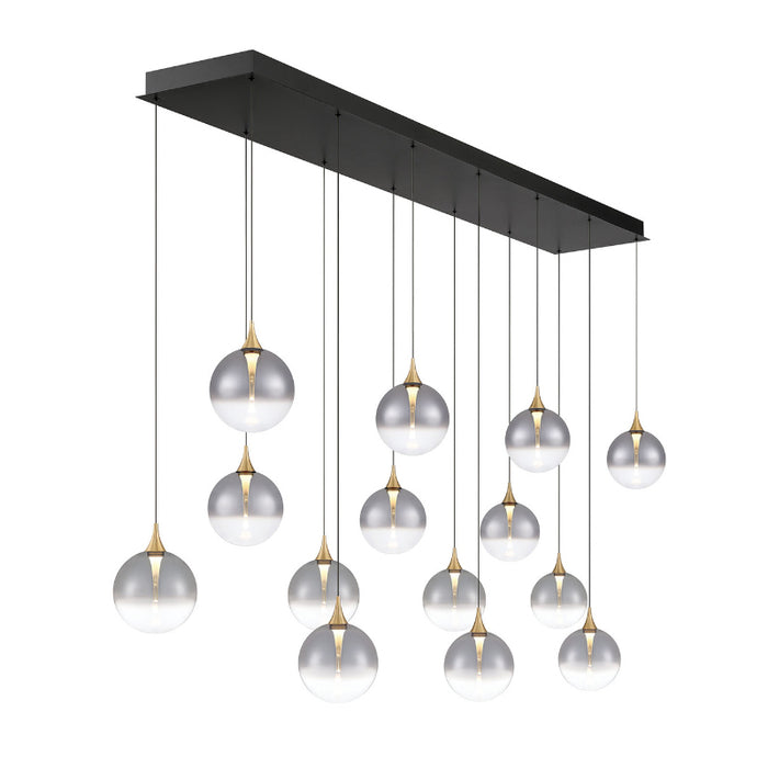 Eurofase 48938 Iissa 14-lt 72" LED Multi Drop Chandelier - Smoke Glass