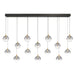 Eurofase 48938 Iissa 14-lt 72" LED Multi Drop Chandelier - Smoke Glass