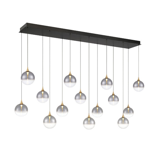 Eurofase 48938 Iissa 14-lt 72" LED Multi Drop Chandelier- Smoke Glass